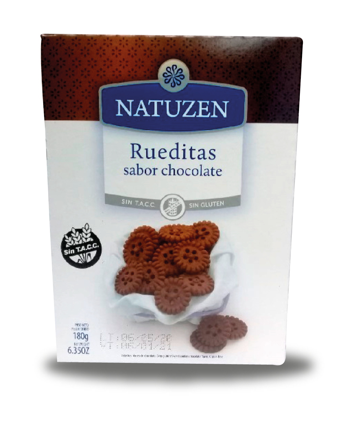 NATUZEN - Galletitas RUEDITAS DE CHOCOLATE x 180 grs